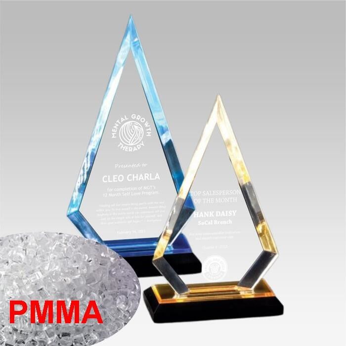 Awards Trophies Raw Material PMMA Pellets Resin Colorless Lightweight